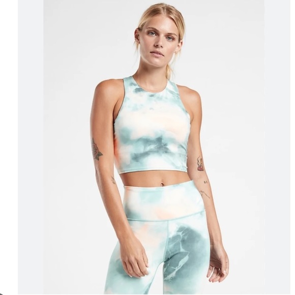 Athleta Tops - Athleta Conscious Crop Printed Bra Top